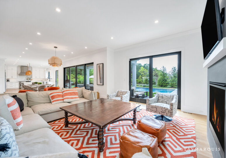 Open concept Living, Dining and Kitchen