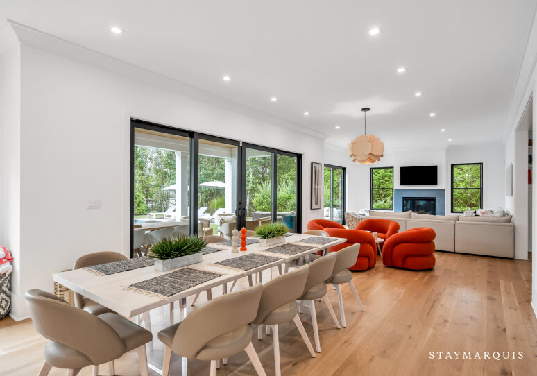 Open concept Living, Dining and Kitchen