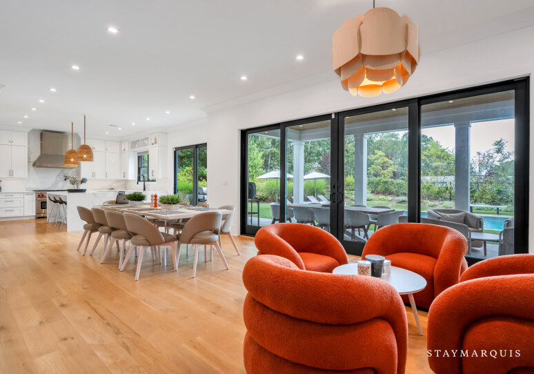 Open concept Living, Dining and Kitchen