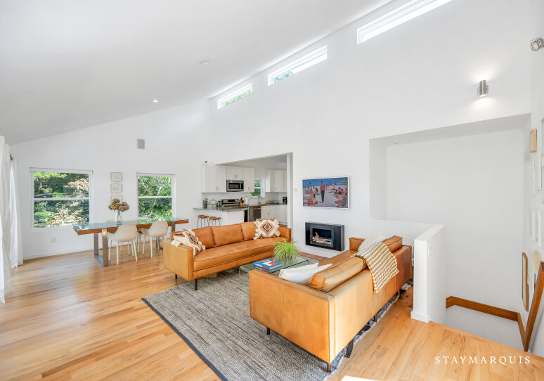 Open concept, living, dining and kitchen