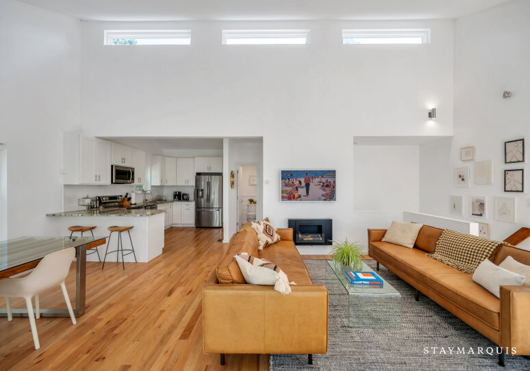 Open concept, living, dining and kitchen