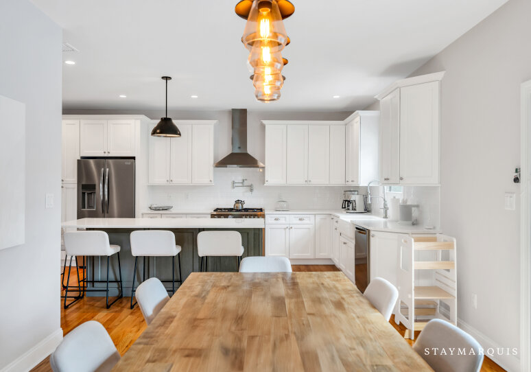 Open concept Living, Dining and Kitchen