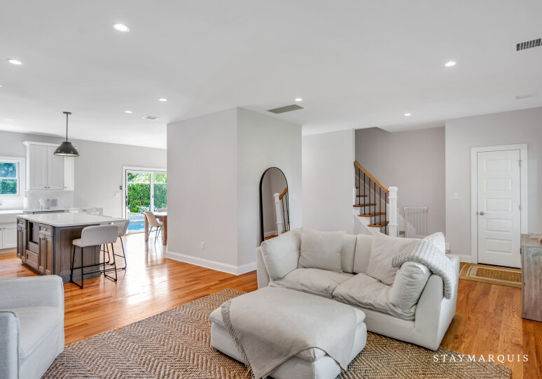 Open concept Living, Dining and Kitchen