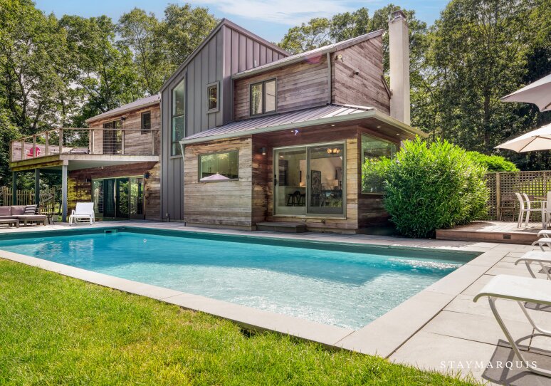 Pool and backyard