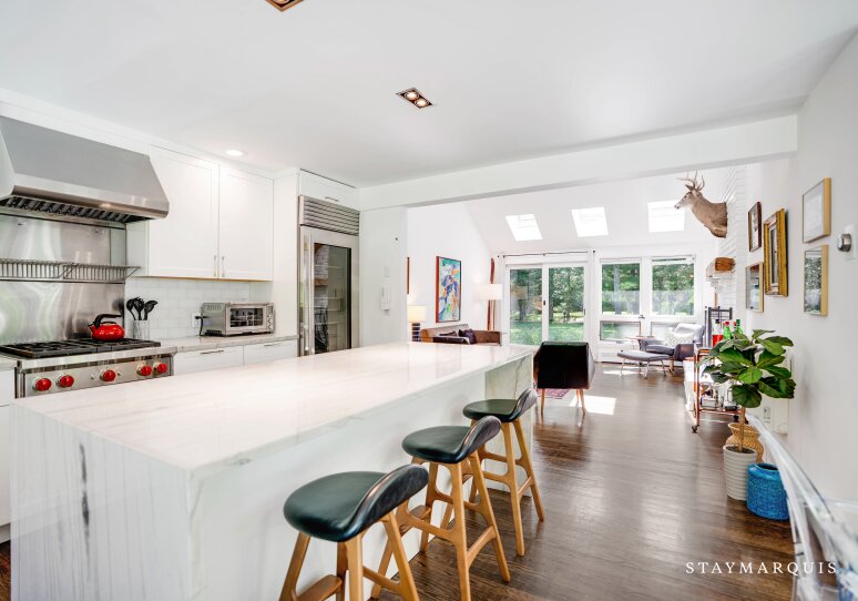 Open concept Living, Dining and Kitchen