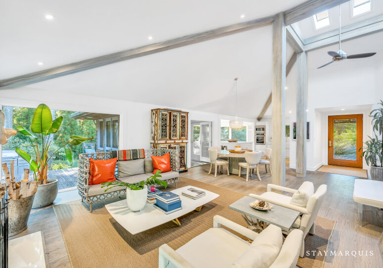 Open concept Living, Dining and Kitchen